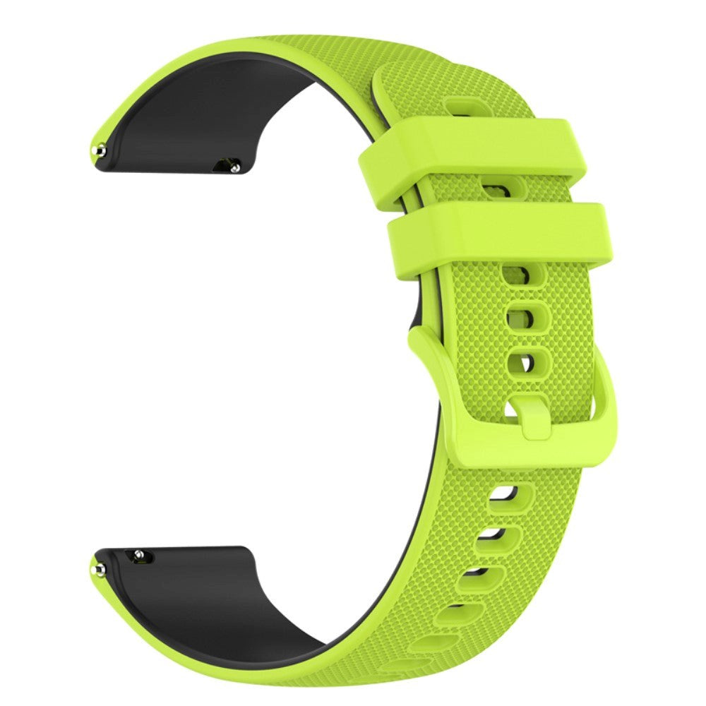 Smartwatch silikonrem (22mm) gitter - Limegrønn / Svart