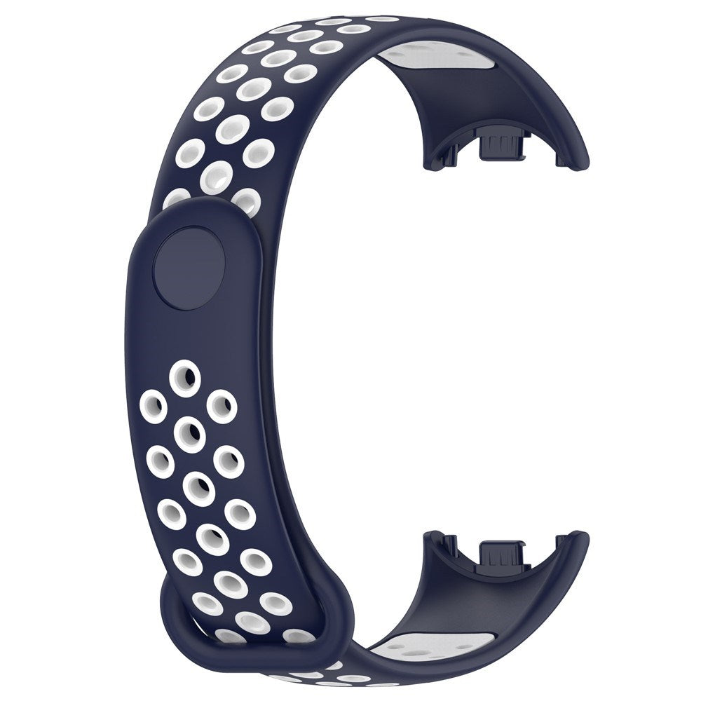 Xiaomi Smart Band 9 / 9 NFC / 8 / 8 NFC Silikone Urrem - Mørkeblå / Hvid