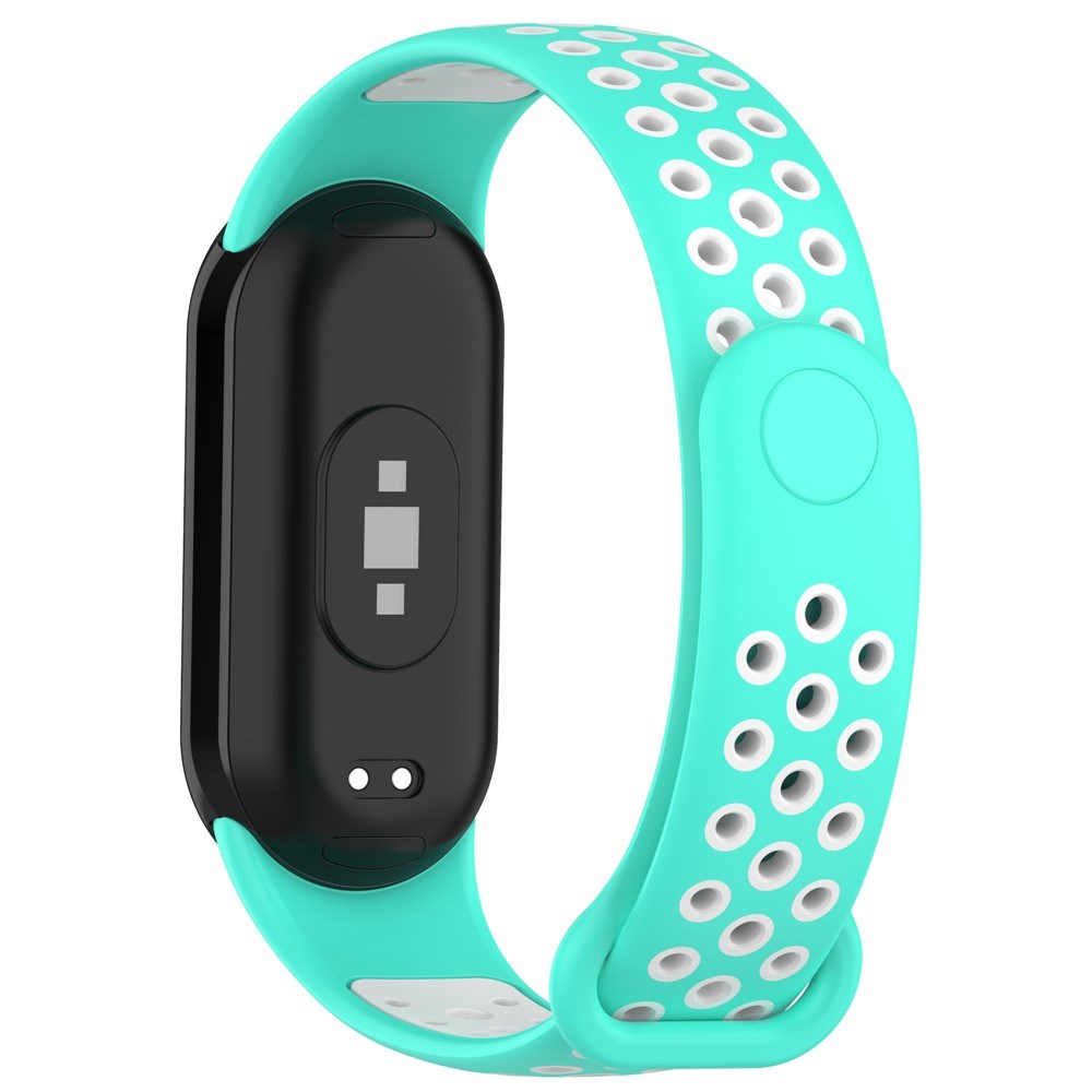 Xiaomi Smart Band 9 / 9 NFC / 8 / 8 NFC Silikone Urrem - Turkis / Hvid