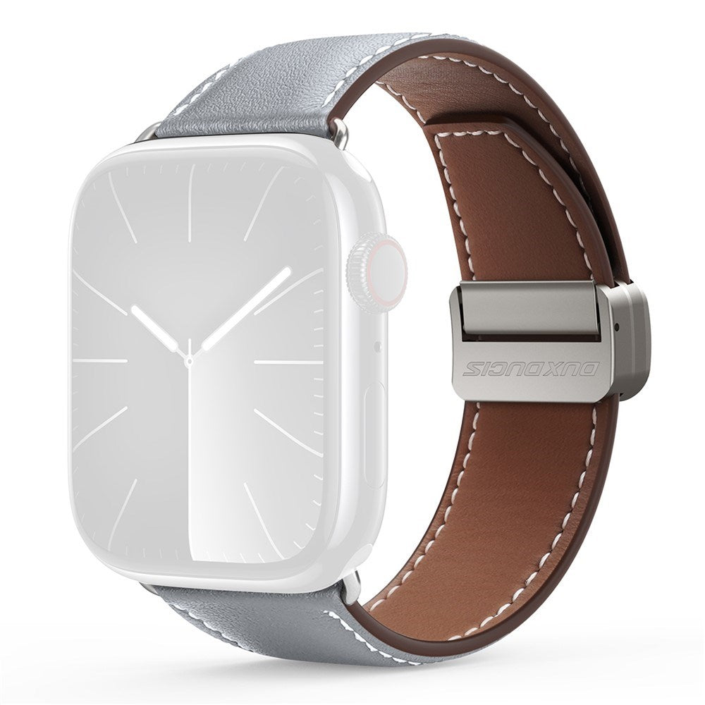 Apple Watch (38/40/SE/41/42mm) DUX DUCIS Kunstlæderrem - Grå