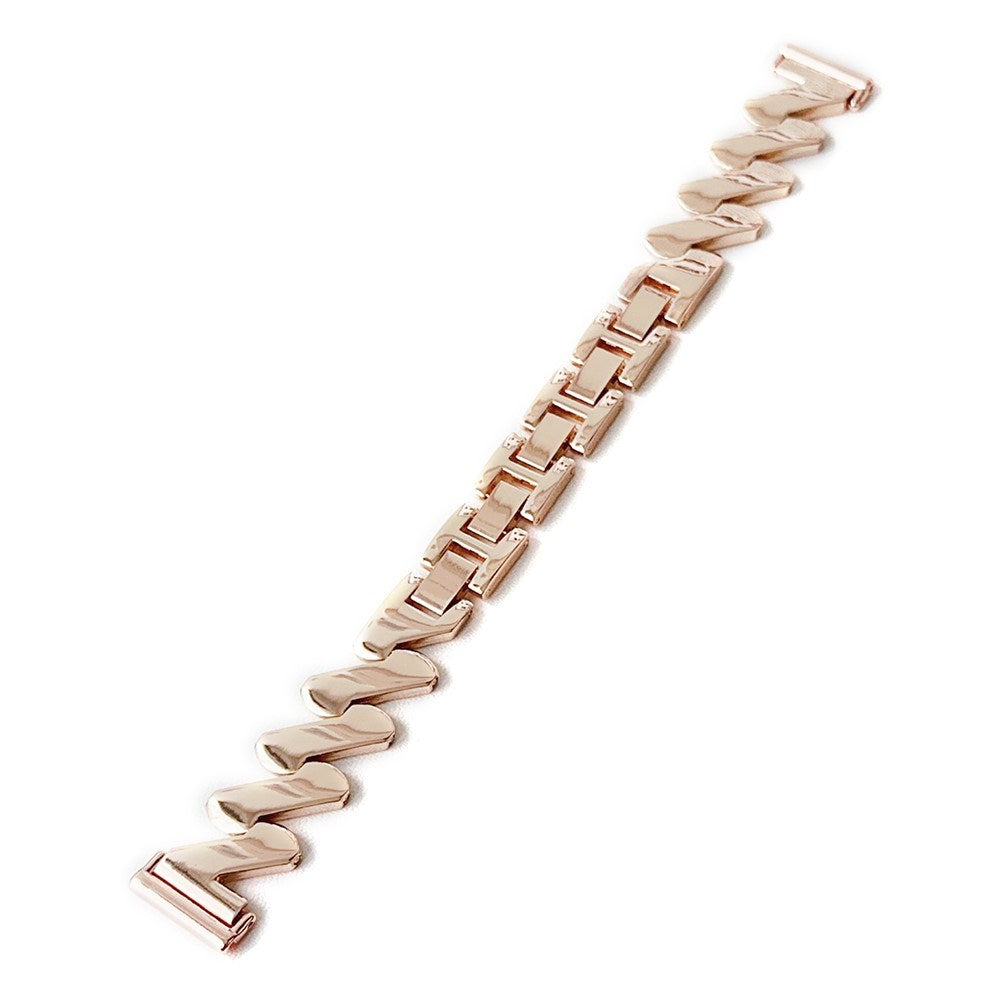 Universell 20 mm smartklokkerem - Bølget metall - Rose gull