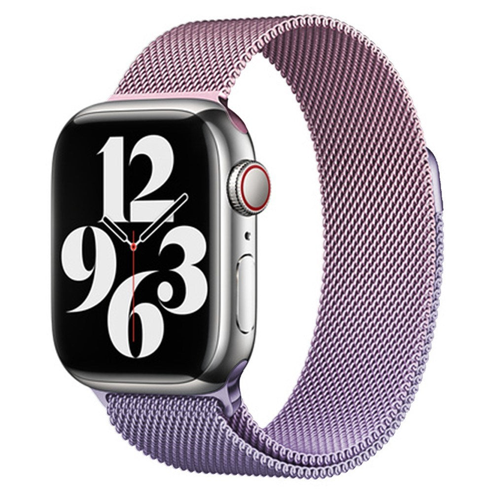 Apple Watch (38/40/SE/41/42 mm) Gradient magnetisk stropp i rustfritt stål - rosa / lilla