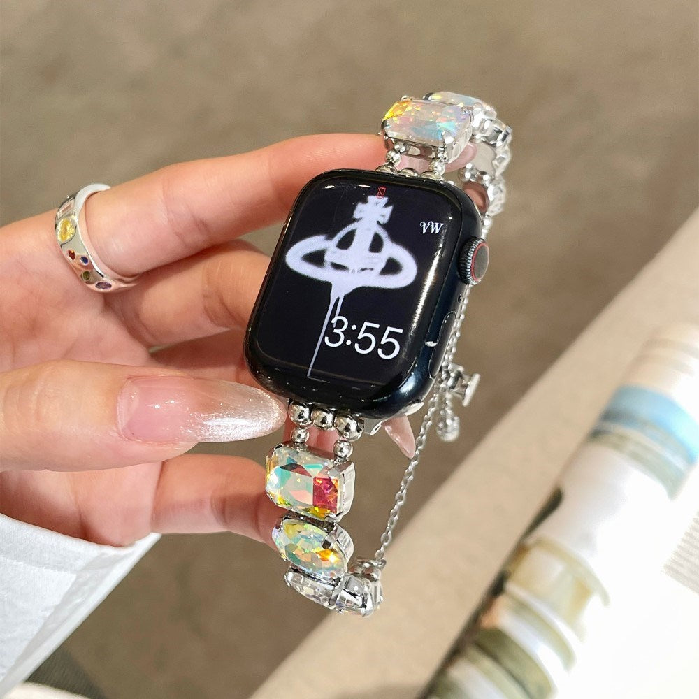 Apple Watch (38/40/SE/41/42 mm) stropp med diamantdekorasjon - multi / glidende