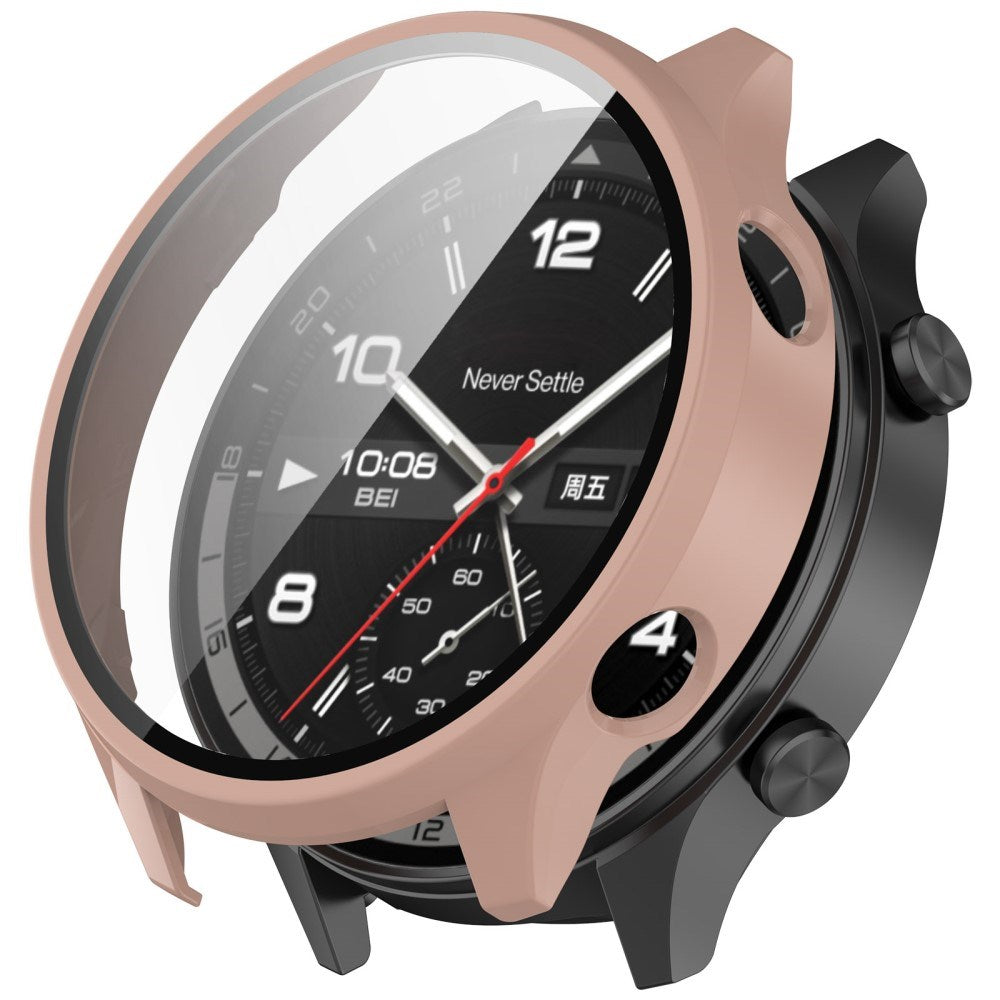 OnePlus Watch 2R-deksel m. Herdet glass - Rosa