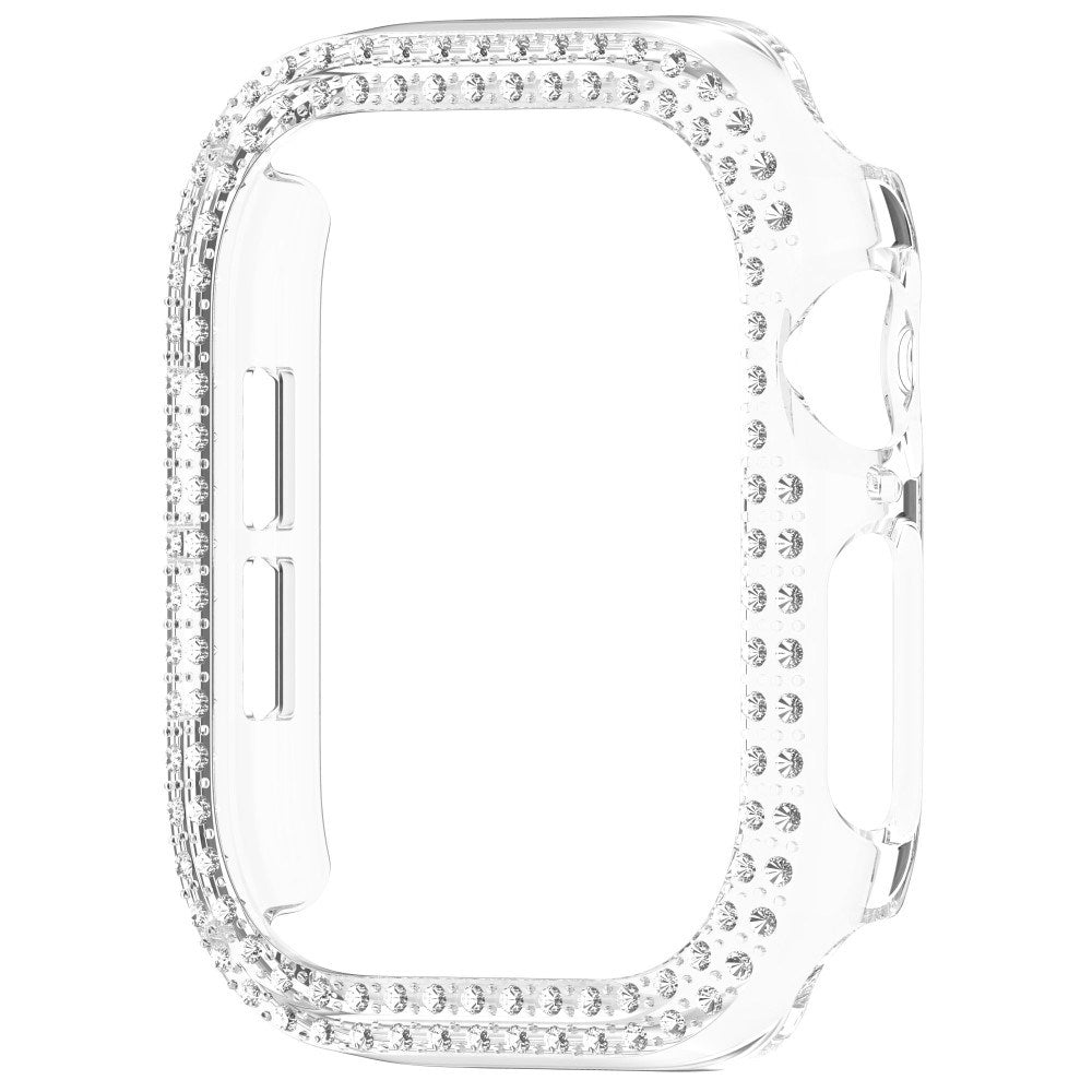 Apple Watch 10 (42 mm) deksel av hardplast m. Rhinestone - Transparent / Rhinestone