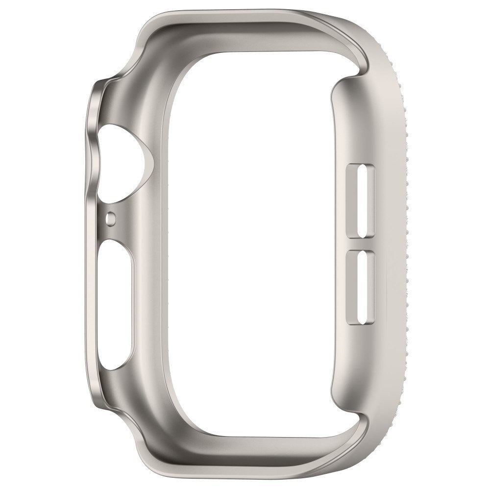 Apple Watch 10 (42 mm) deksel av hardplast m. Rhinestone - Grå / Rhinestone