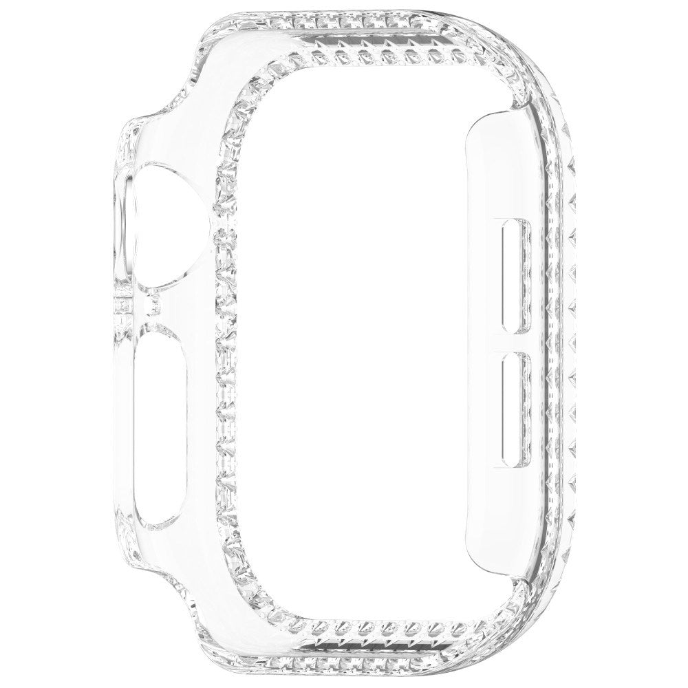 Apple Watch 10 (46 mm) deksel av hardplast m. Rhinestone - Transparent / Rhinestone
