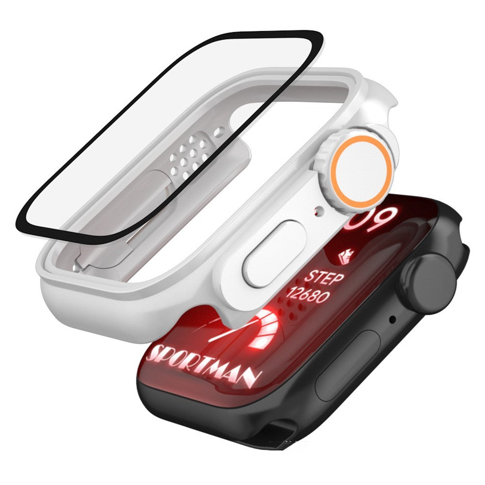 Apple Watch 11 / 10 (46mm) Hårdt Plast Cover m. Skærmbeskyttelsesglas - Sort