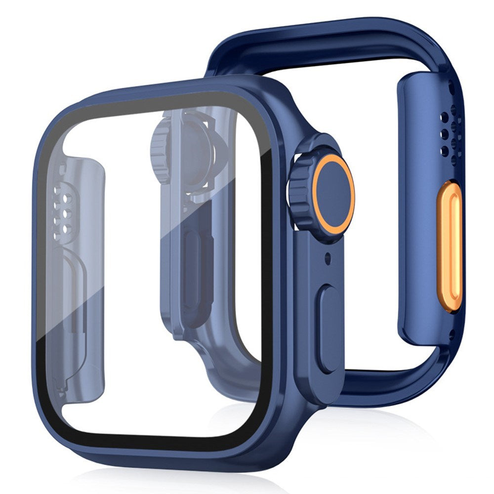 Apple Watch 11 / 10 (46mm) Hårdt Plast Cover m. Skærmbeskyttelsesglas - Blå