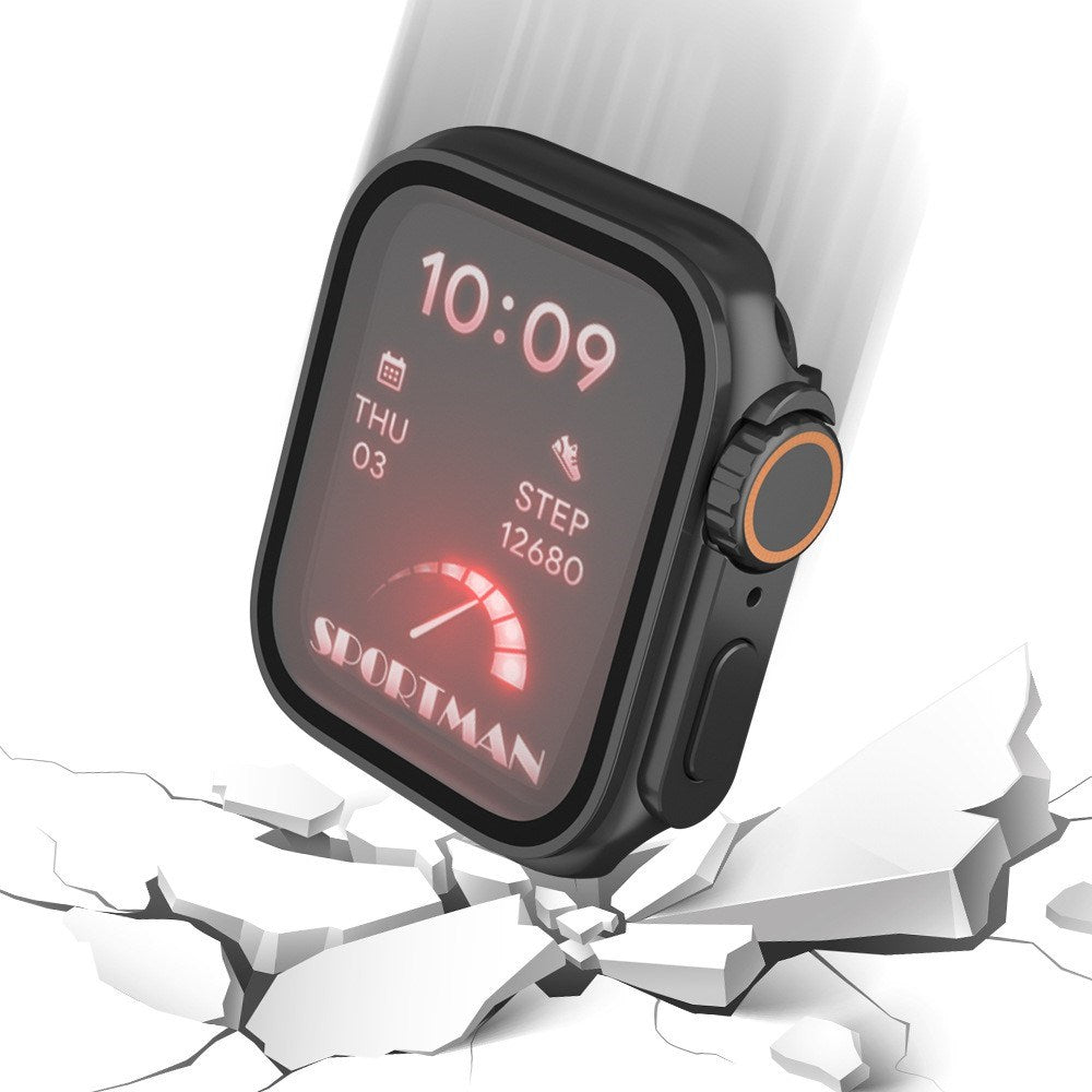 Apple Watch 11 / 10 (46mm) Hårdt Plast Cover m. Skærmbeskyttelsesglas - Rød