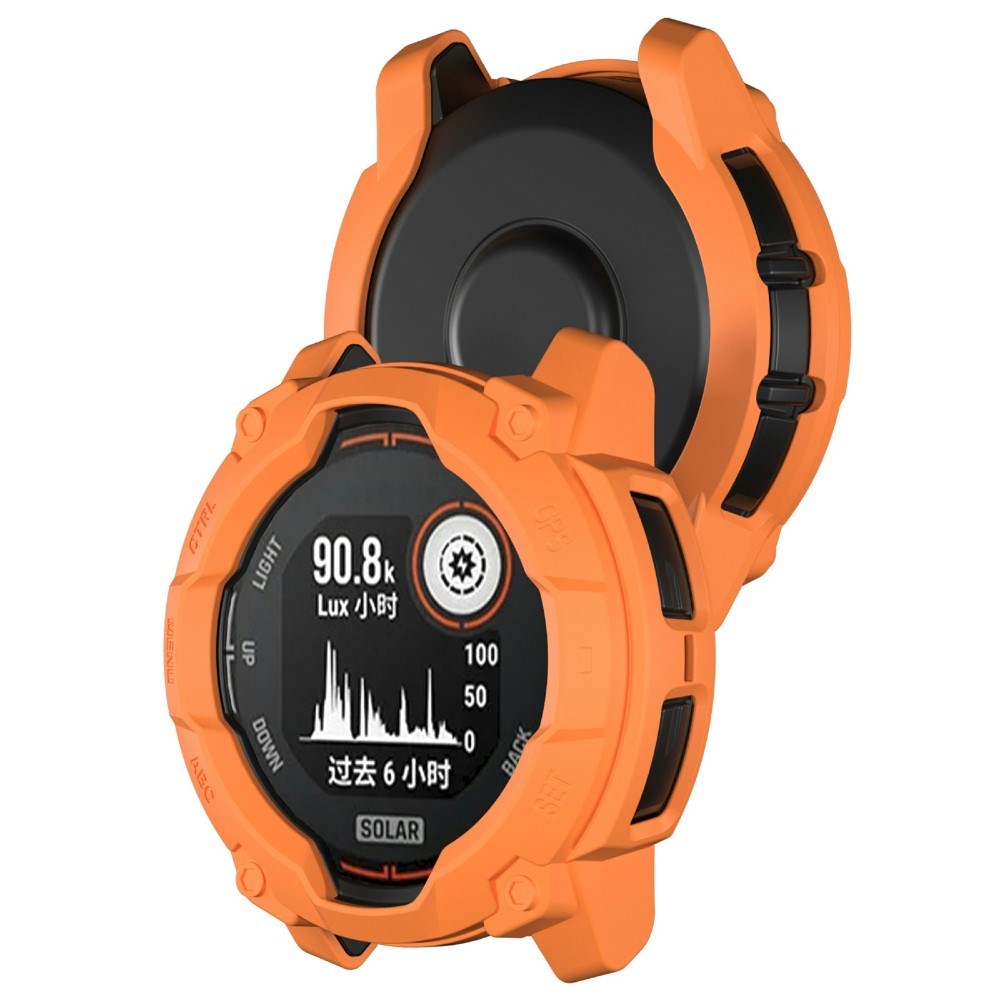 Garmin Instinct 3 Solar (45mm) - Rugged Plastik Cover - Orange