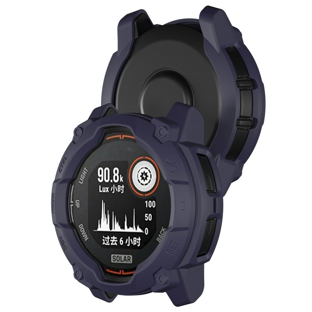 Garmin Instinct 3 Solar (50mm) - Rugged Plastik Cover - Blå