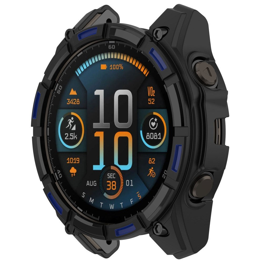 Garmin Tactix 8 Solar (51mm) - Bumper Plastik Cover - Sort / Blå