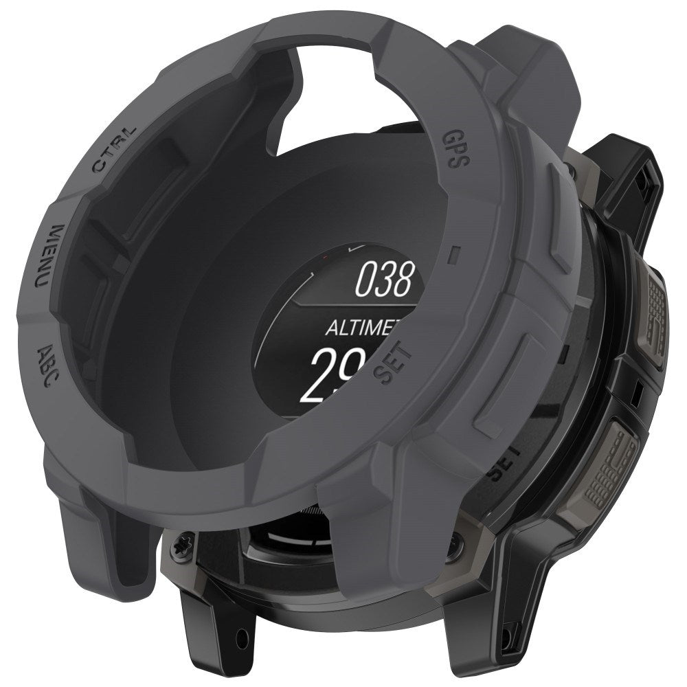 Garmin Instinct 3 AMOLED / Solar (45mm) - Bumper Silikone Cover - Grå