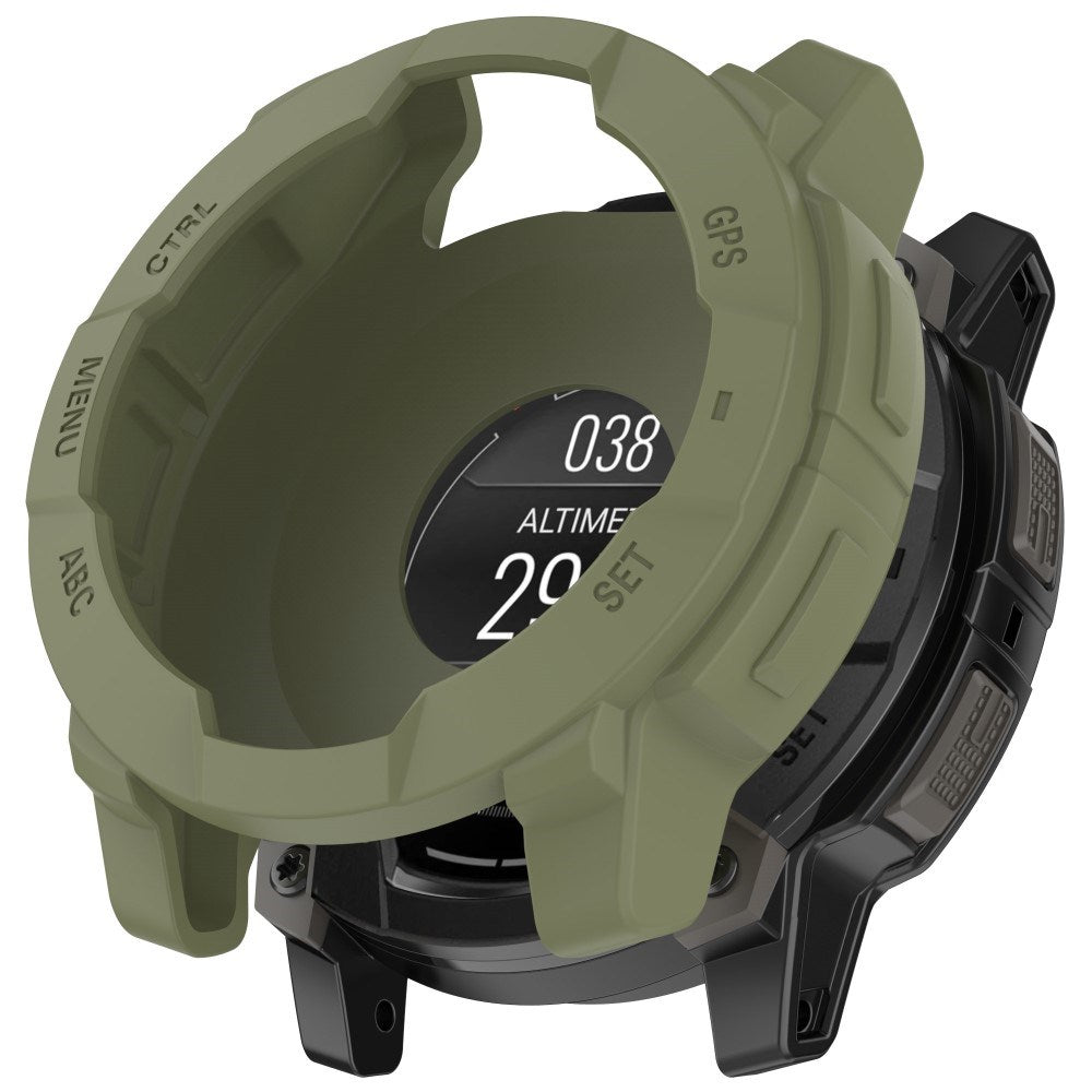 Garmin Instinct 3 AMOLED / Solar (50mm) - Bumper Silikone Cover - Army Grøn