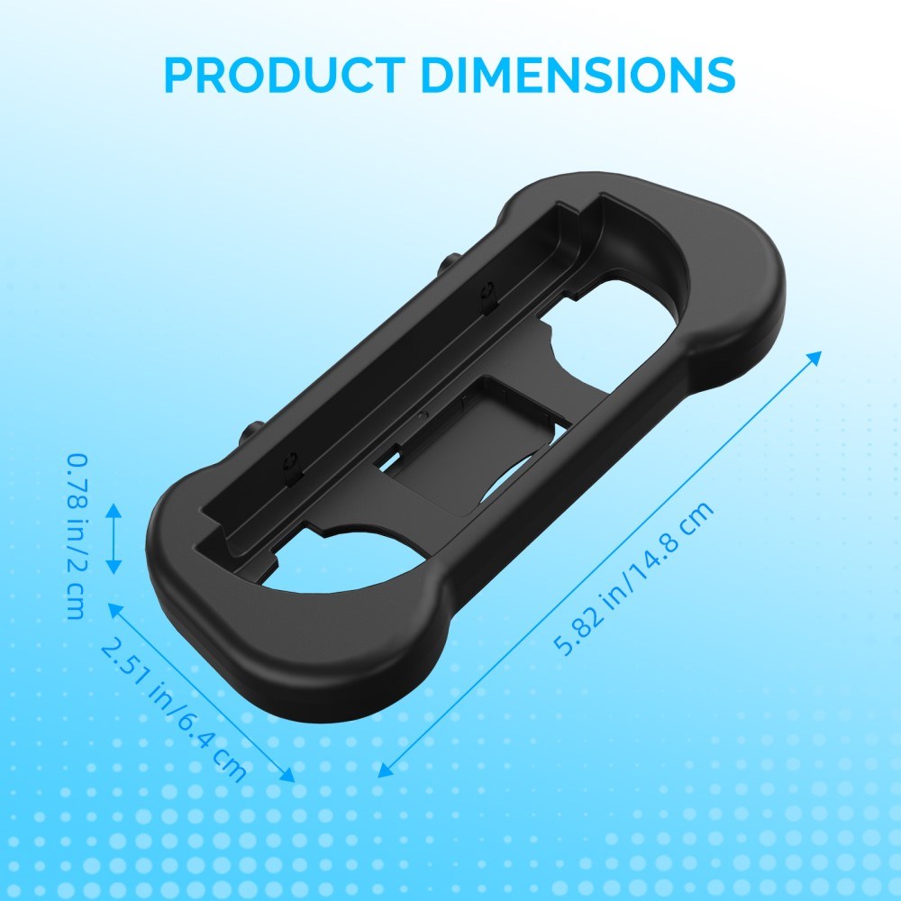 Ergonomisk Holder til Controller - Nintendo Switch 2 - 2 stk - Sort