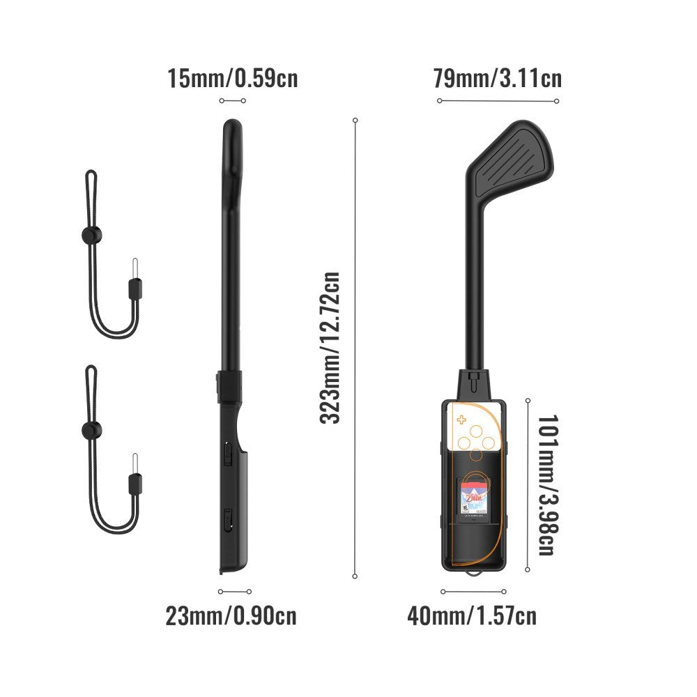 Golfkølle til Controller - Nintendo Switch 2 - 2 stk - Sort