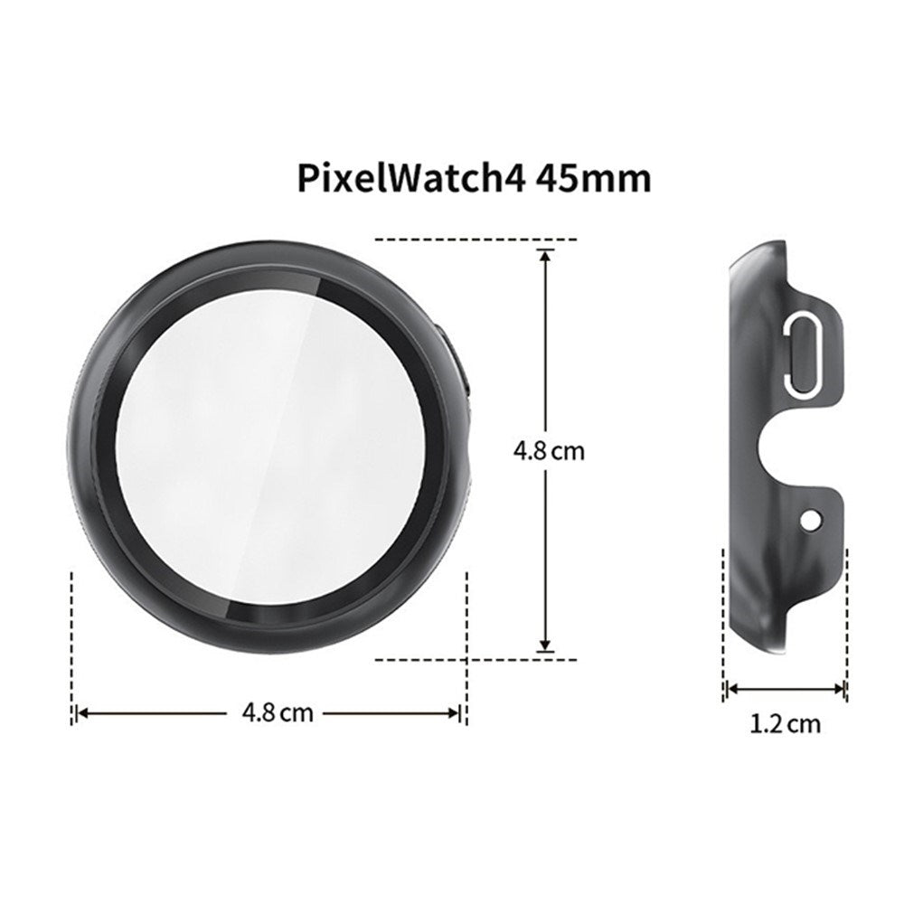 Google Pixel Watch 4 (45mm) Hårdt Plastik Case - Indbygget Skærmbeskyttelse - Lyserød