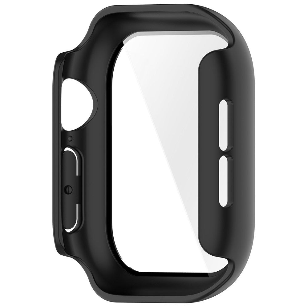 Apple Watch Series 12 (42mm) Case m. Indbygget Hærdet Glas Skærmbeskyttelse - Sort