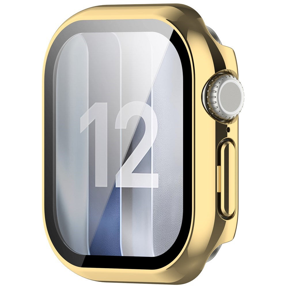 Apple Watch Series 12 (46mm) Case m. Indbygget Hærdet Glas Skærmbeskyttelse - Guld