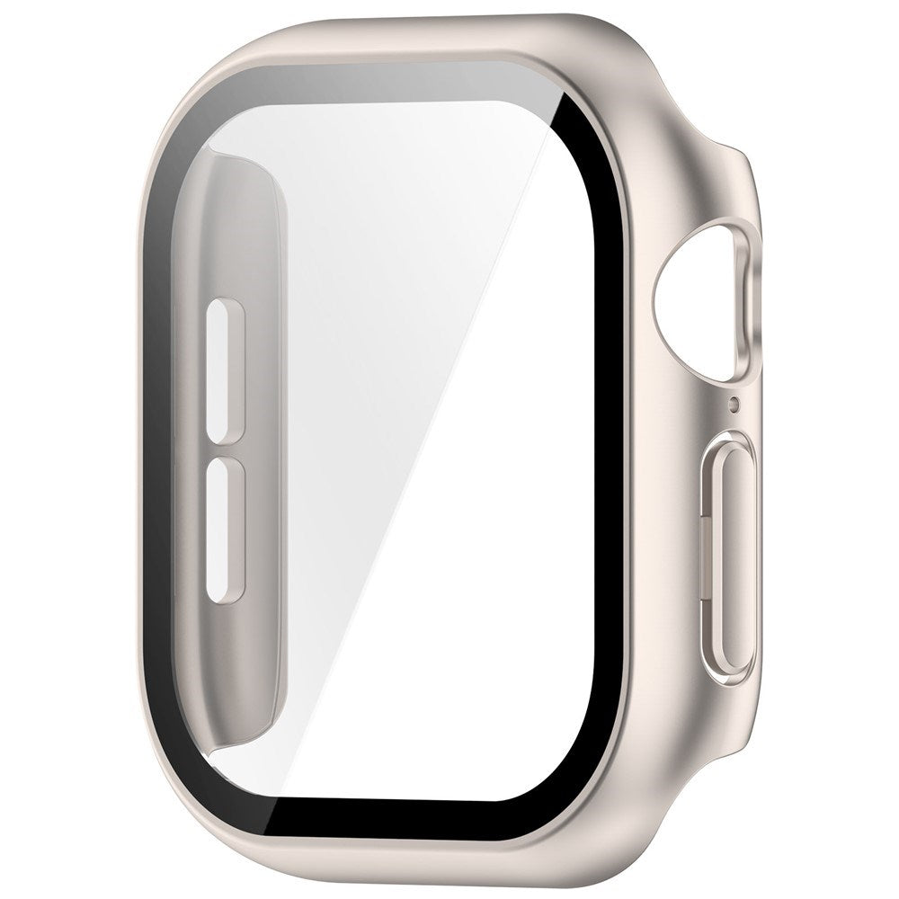 Apple Watch Series 12 (46mm) Case m. Indbygget Hærdet Glas Skærmbeskyttelse - Rose Gold