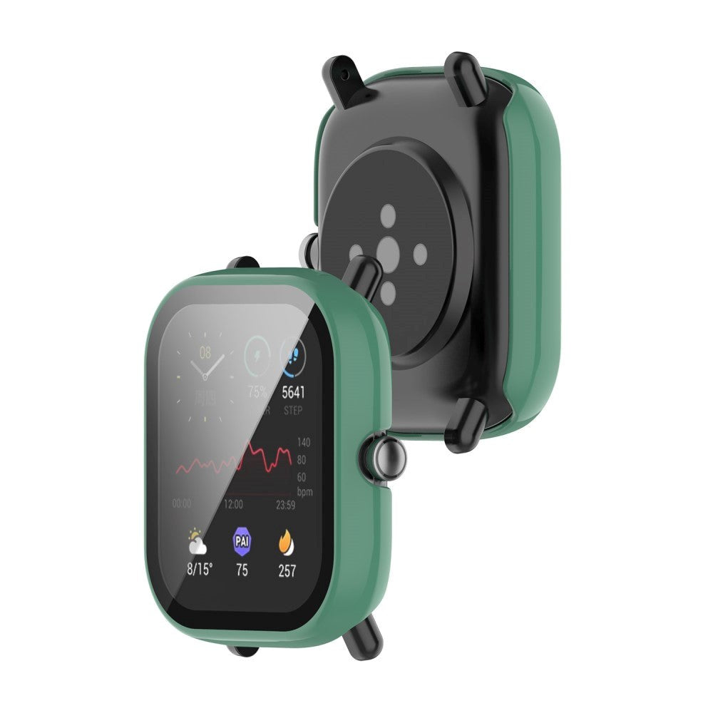 Amazfit Bip U / Bip U Pro Hard Plastic Case m. Innebygd skjermbeskytter - Grønn