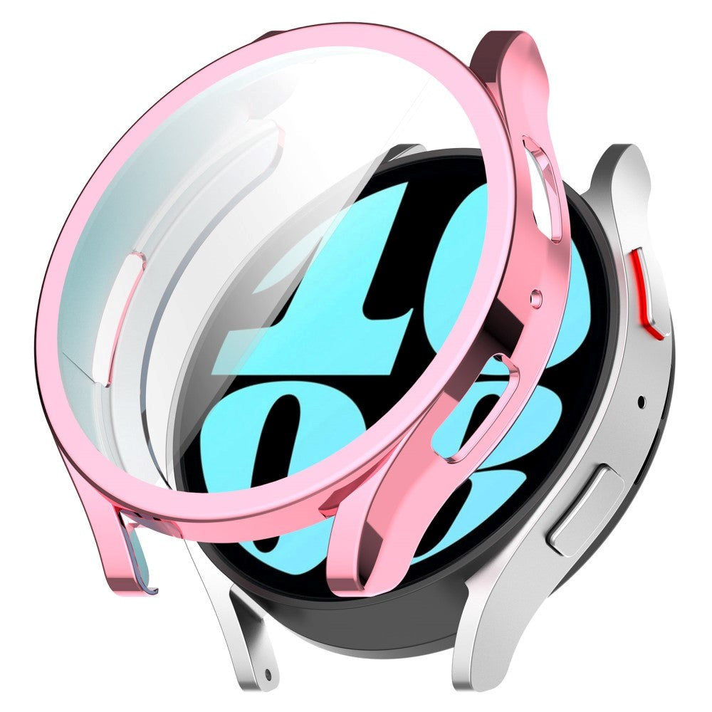Samsung Galaxy Watch 6 (44 mm) fleksibelt plastdeksel m. Innebygd skjermbeskytter - Rosa