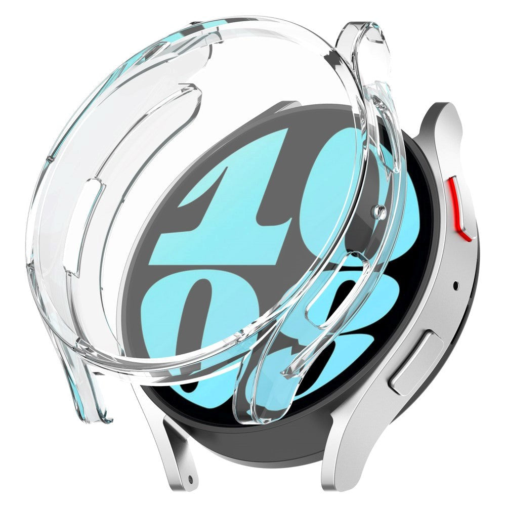 Samsung Galaxy Watch 6 (40mm) Fleksibelt Plastik Cover m. Indbygget Skærmbeskytter - Gennemsigtig