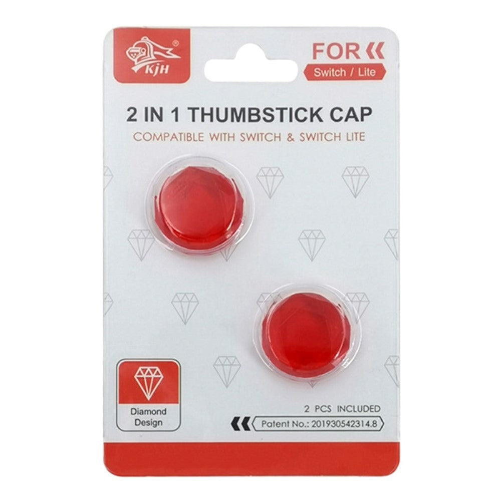 Nintendo Switch / Switch Lite Akryl Joystick Tommelpinne Grip Cap - Rød