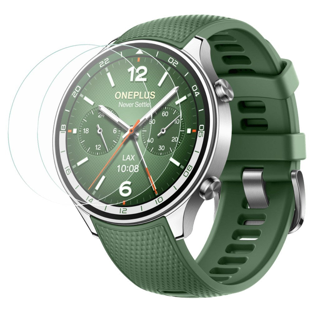 OnePlus Watch 2R herdet glass – 2-pack skjermbeskytter med 2,5D buekant