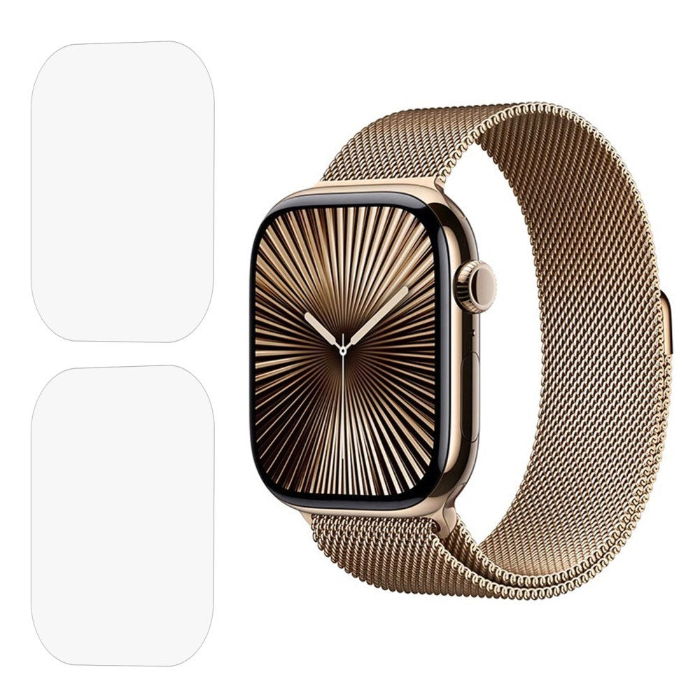 Apple Watch 10 (42 mm) skjermbeskytter - Fleksibel film - 2 deler - Gjennomsiktig
