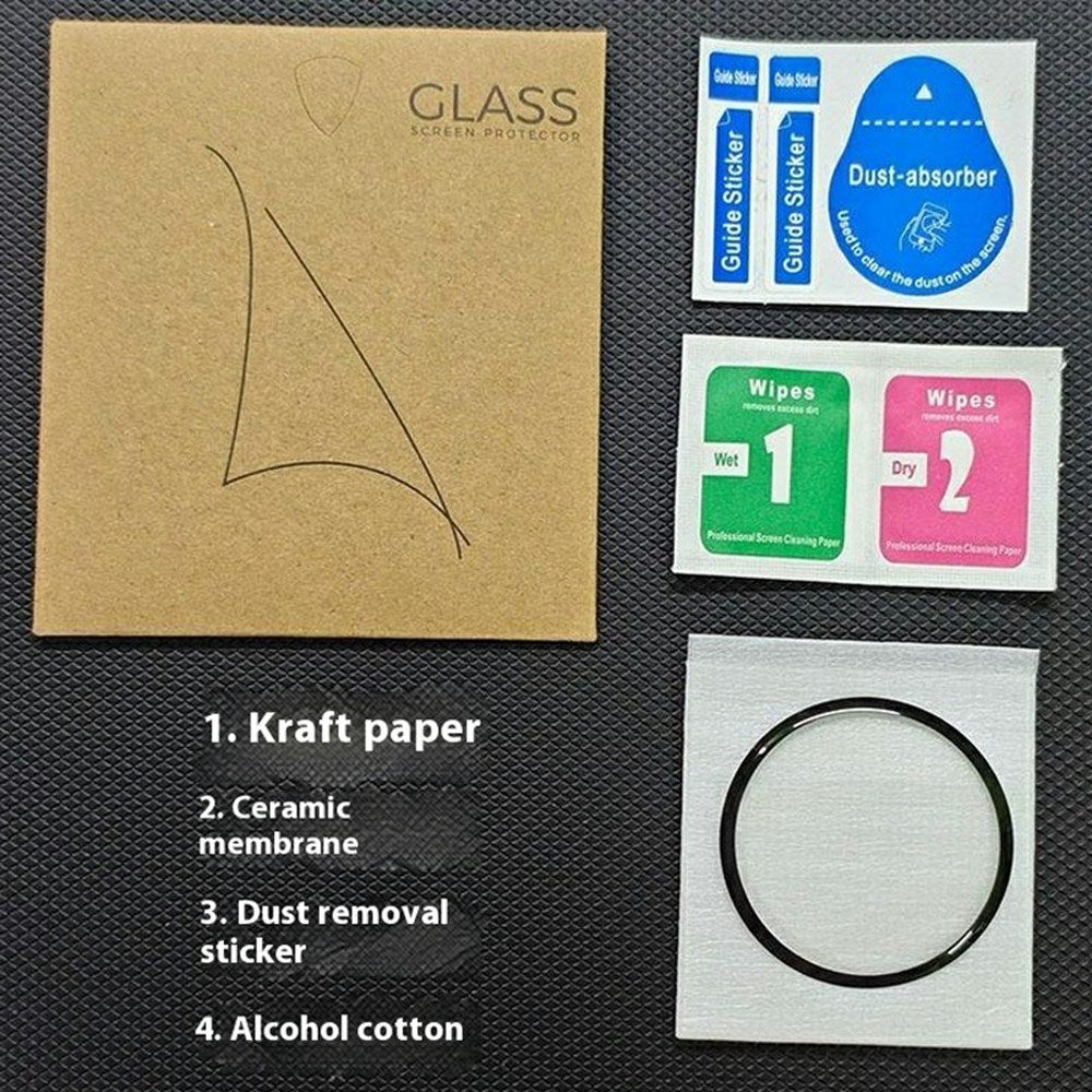 Google Pixel Watch 4 (45mm) Plastik Skærmbeskyttelse - Gennemsigtig / Sort Kant