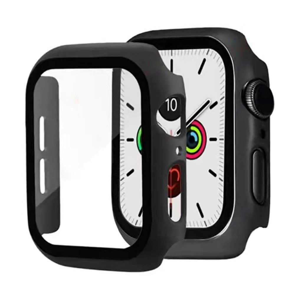 Apple Watch 9/8/7 (41 mm) etui av hardplast m. Innebygd skjermbeskytter - Svart