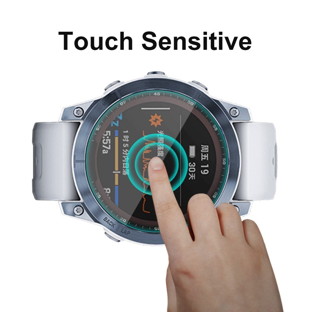 Garmin Fenix 7X ENKAY Skjermbeskytter i herdet glass - 2 stk. - Gjennomsiktig