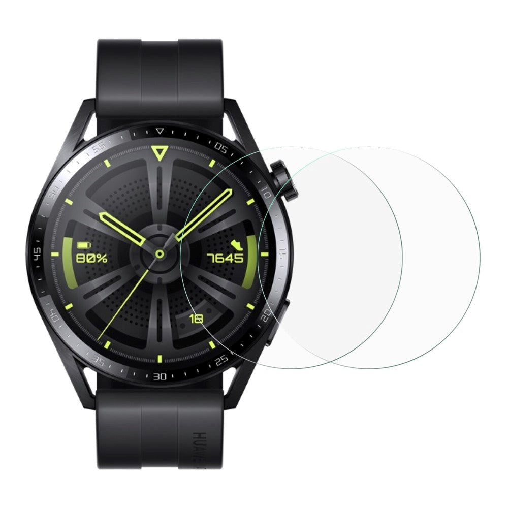 Huawei GT 3 (46 mm) Arc Edge skjermbeskytter - herdet glass - 2 deler - Gjennomsiktig