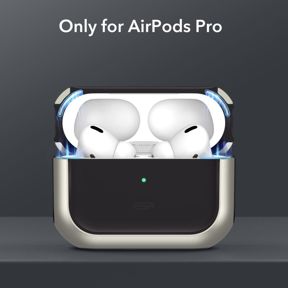 AirPods Pro (1. og 2. gen.) Orbit Hybrid Magnetic Cover - MagSafe-kompatibel - Titanium