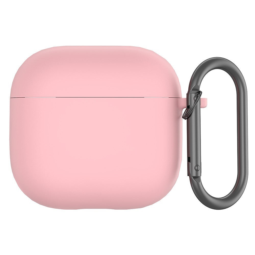 Apple AirPods (4. generasjon) Silikonetui m. Karabinkrok - Rosa
