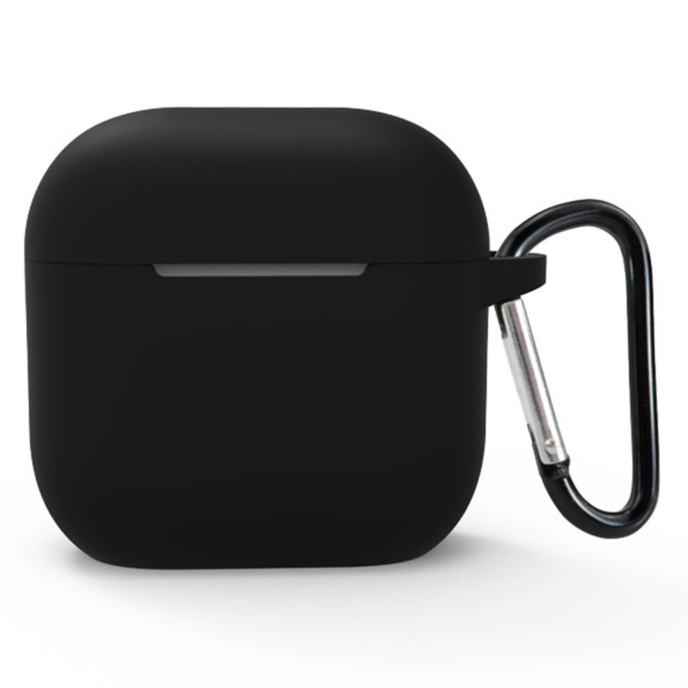 Apple AirPods (4. generasjon) Silikondeksel inkl. Karabinhage - Svart