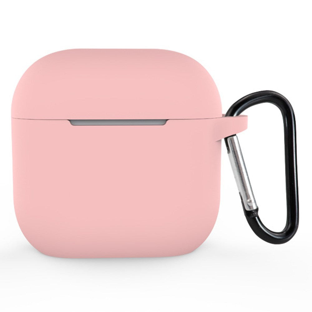 Apple AirPods (4. generasjon) Silikondeksel inkl. Karabinkrok - Rosa