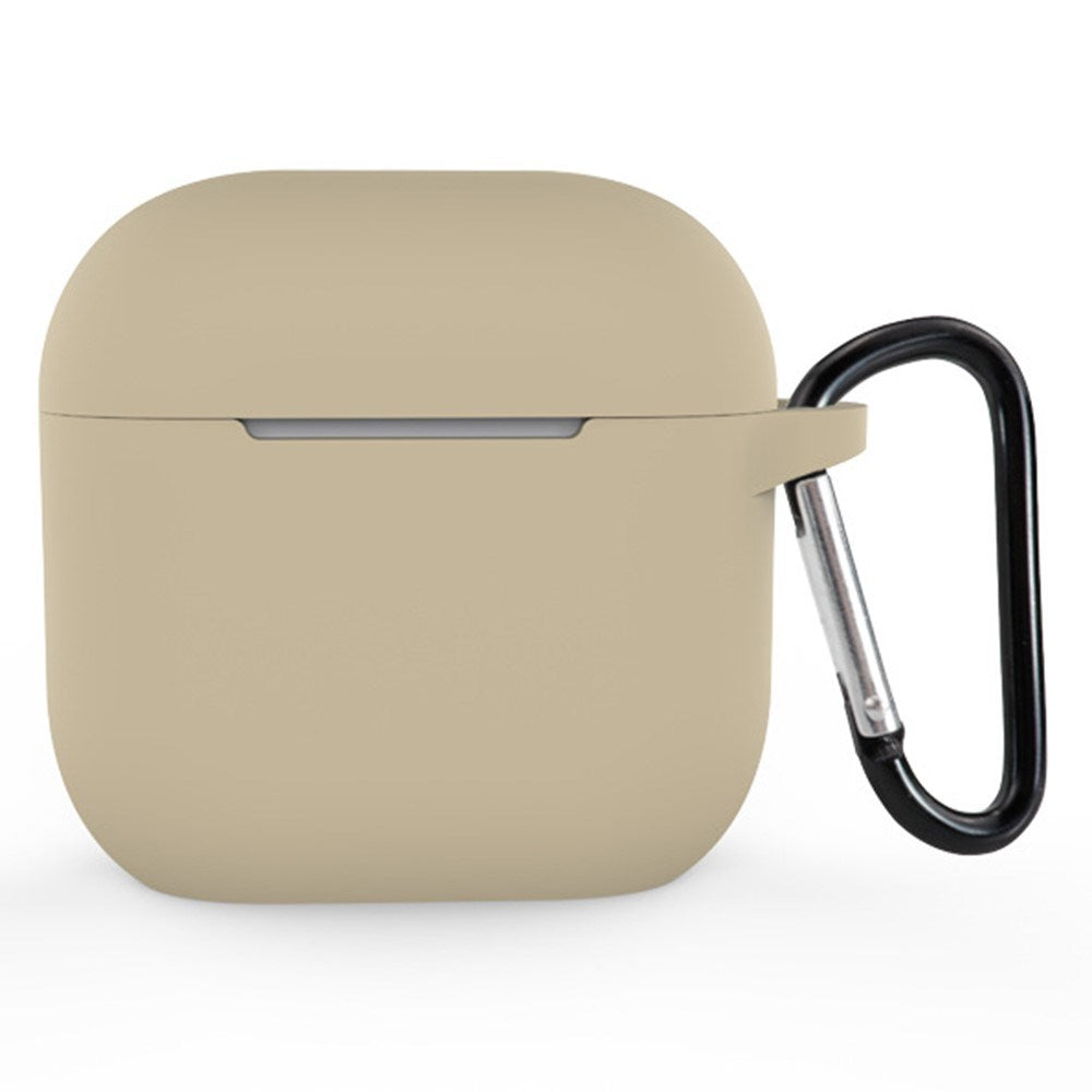 Apple AirPods (4. generasjon) Silikondeksel inkl. Karabinhage - Beige