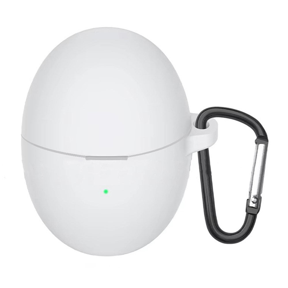 Huawei FreeBuds 6 Silikone Case m. Karabinhage - Hvid