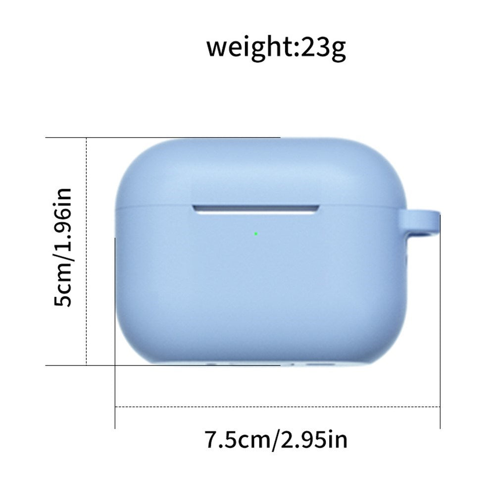 Apple AirPods Pro (3. gen.) Cover m. Karabinhage - Silikone - Grå