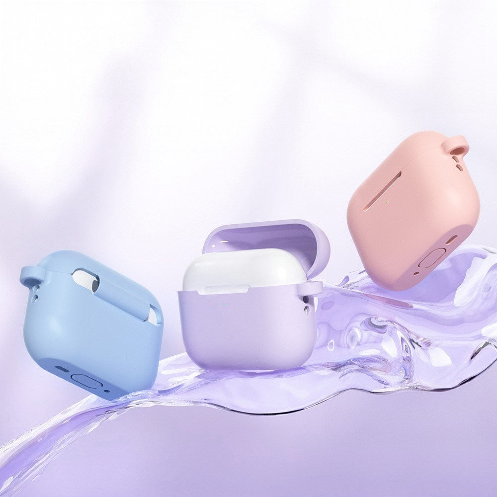 Apple AirPods Pro (3. gen.) Cover m. Karabinhage - Silikone - Lilla