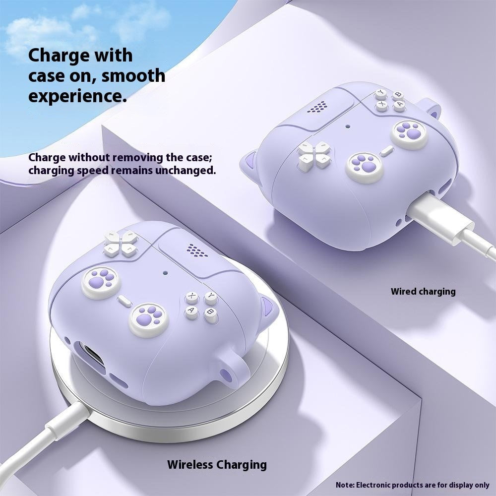 Apple AirPods Pro (3. Gen.) Silikone Katte Cover m. Nøglering - Lyserød