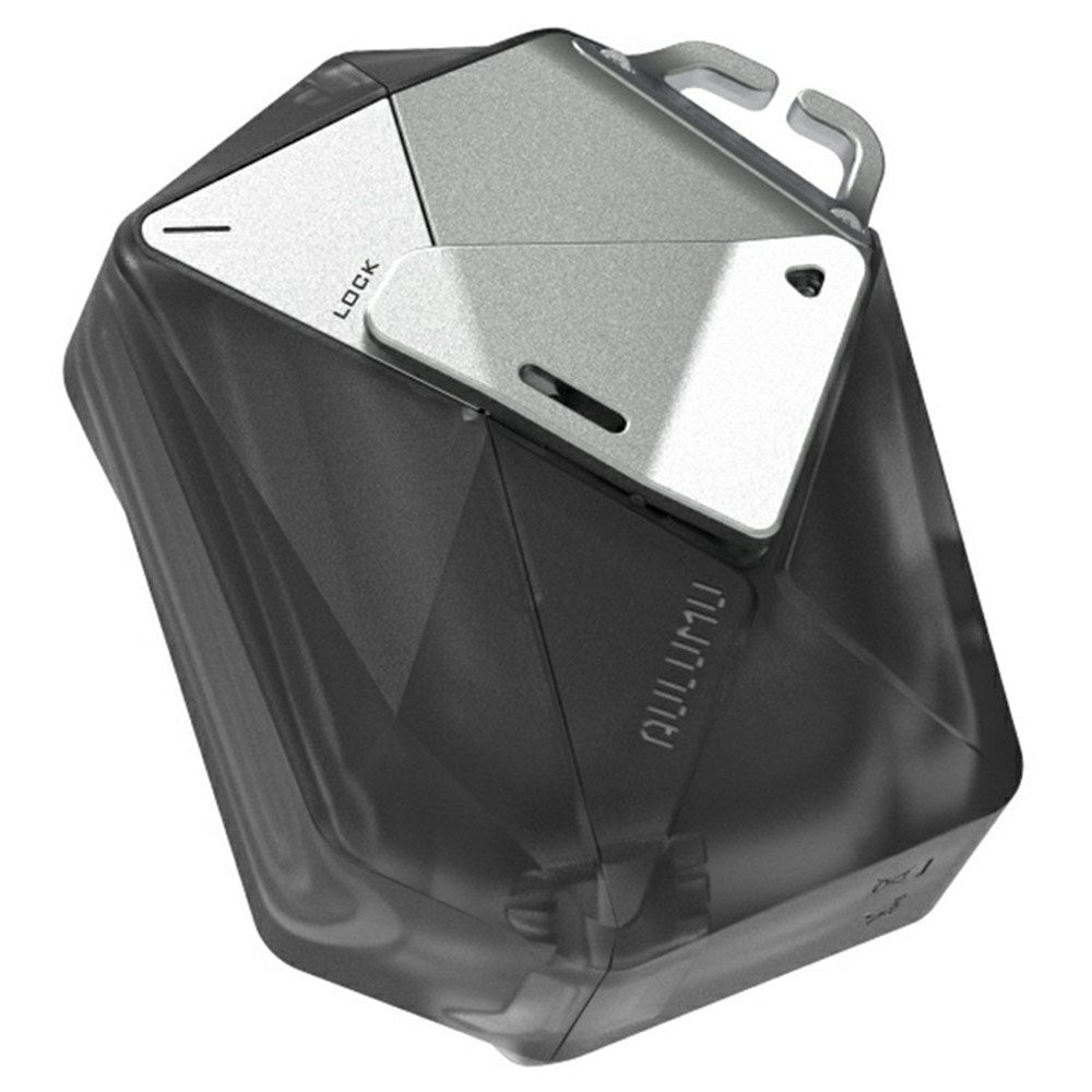 Apple AirPods Pro (3. Gen.) AULUMU Geometrisk Plast Cover inkl. Strop - Sort