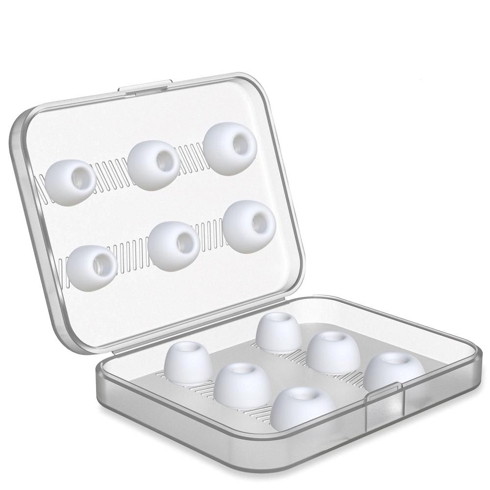 NYE BEE ørepropper for AirPods Pro S / M / L - 6 par - Hvit