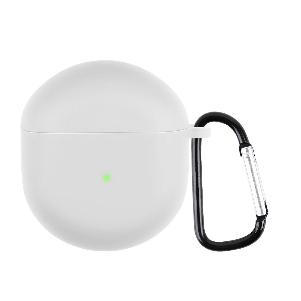 OnePlus Buds silikondeksel med karabinkrok - Hvit