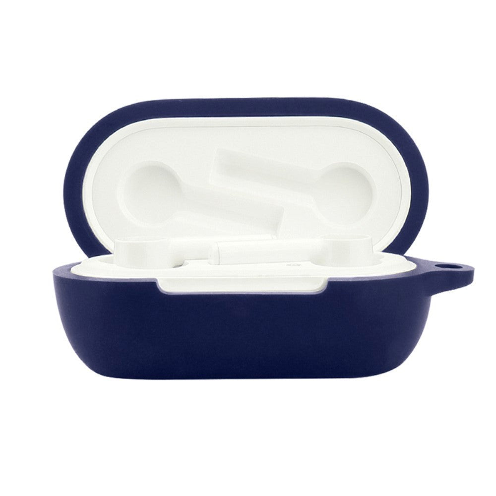 OnePlus Buds Z2 silikondeksel med karabinkrok - Mørkeblå