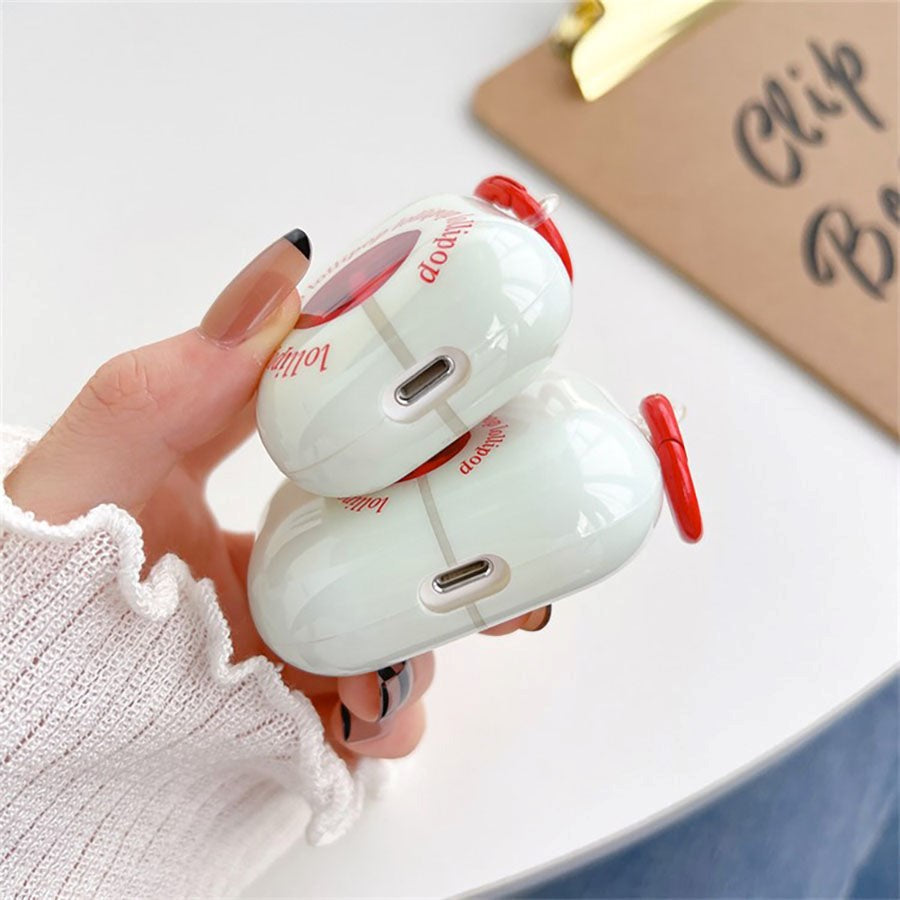 Apple AirPods (3. gen.) Plastdeksel m. Karabinring - "Lollipop"