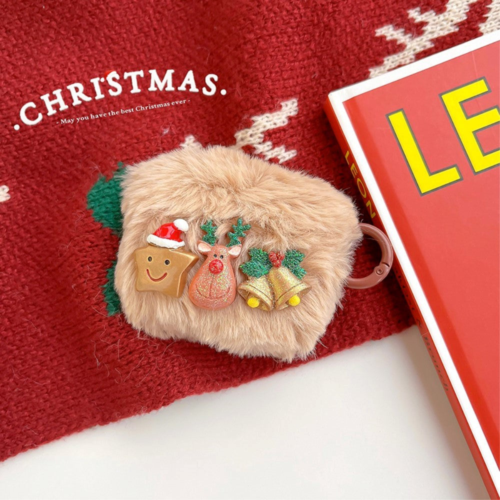 Apple AirPods Pro (1. gen.) Fleksibelt juledeksel i plast m. Ulltrekk - Julefigurer - Brun